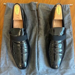 Salvatore Ferragamo Black Patent Loafers